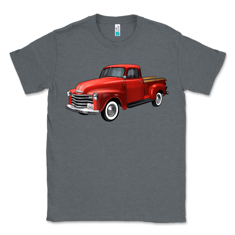 Western Red Truck Right 34 View Classic Tee by FaDigitalArtStudio | Teevron