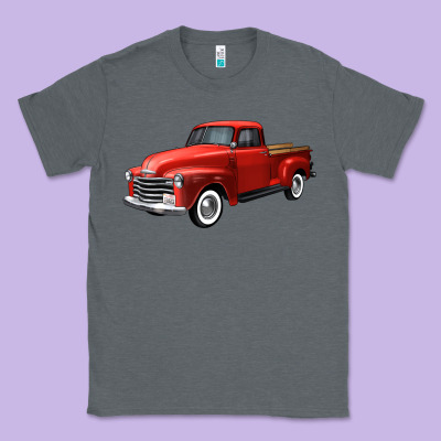 Western Red Truck Right 34 View Classic Tee Designed By Fadigitalartstudio