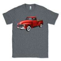 Charcoal Heather western red truck right 34 view Classic Tee - FaDigitalArtStudio