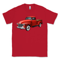 Red western red truck right 34 view Classic Tee - FaDigitalArtStudio