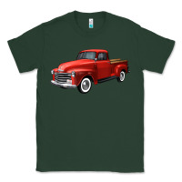 Sports Green western red truck right 34 view Classic Tee - FaDigitalArtStudio