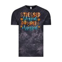 Cloud Black stressed blessed pumpkin obsessed Vintage Tee - Zillion Design Studio