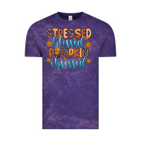 Cloud Purple stressed blessed pumpkin obsessed Vintage Tee - Zillion Design Studio