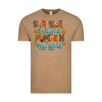 Vintage Coffee stressed blessed pumpkin obsessed Vintage Tee - Zillion Design Studio