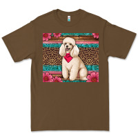 Cacao standart poodle floral Premium Tee - Artiststas