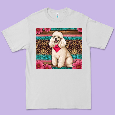 Standart Poodle Floral Premium Tee Designed By Artiststas