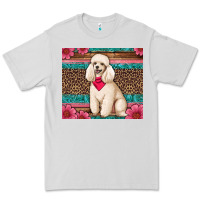 Dove Grey standart poodle floral Premium Tee - Artiststas