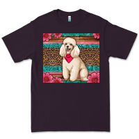 Plum standart poodle floral Premium Tee - Artiststas