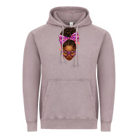 Vintage Zinc sorority colors purple carol afro messy bun woman Vintage Hoodie - texasbilliewilder