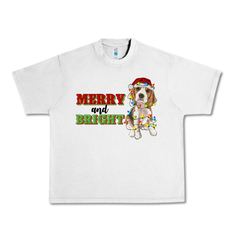 Merry And Bright Beagle Urban Heavy Tee by RanaPortraitStore | Teevron