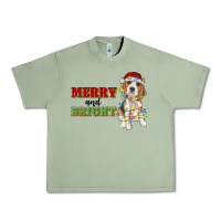 Oil Green merry and bright beagle Urban Heavy Tee - RanaPortraitStore