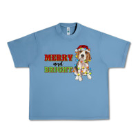 Pebble Blue merry and bright beagle Urban Heavy Tee - RanaPortraitStore