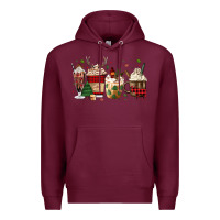 Burgundy lumberjack coffee Premium Hoodie - MaliasSmallBusiness
