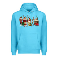 Ocean Blue lumberjack coffee Premium Hoodie - MaliasSmallBusiness