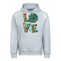 Heather Grey love with gemstone Urban Hoodie - Artiststas