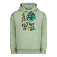 Pigment Oil Green love with gemstone Urban Hoodie - Artiststas