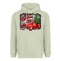 Matcha merry christmas red truck christmas trees Heavyweight Hoodie - Jasminsmagicworld