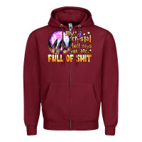 Burgundy my crystal ball says you are full of shit Zipper Hoodie - BundleAndBundleShop