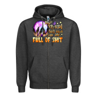 Charcoal Heather my crystal ball says you are full of shit Zipper Hoodie - BundleAndBundleShop