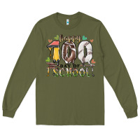 Army Green happy 100 day of school american football baseball Long Sleeve Tee - RacoonDesign