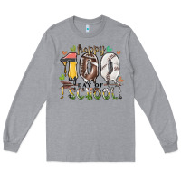 Heather Grey happy 100 day of school american football baseball Long Sleeve Tee - RacoonDesign