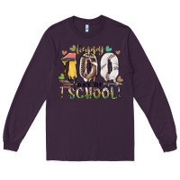Plum happy 100 day of school american football baseball Long Sleeve Tee - RacoonDesign