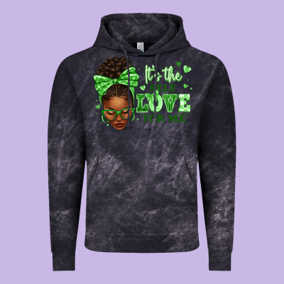 Sorority Colors Green Its The Self Love For Me Afr Vintage Hoodie Designed By Texasbilliewilder