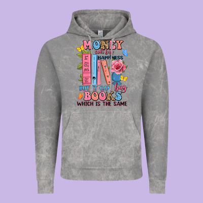 Money Can't Buy Happiness But It Can Buy Books Whi Vintage Hoodie Designed By Jahusdesignshop