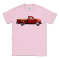 Bubblegum Pink western red truck right side view Classic Tee - FaDigitalArtStudio