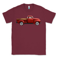 Burgundy western red truck right side view Classic Tee - FaDigitalArtStudio