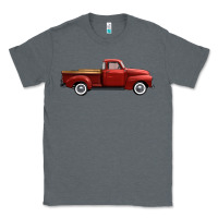 Charcoal Heather western red truck right side view Classic Tee - FaDigitalArtStudio