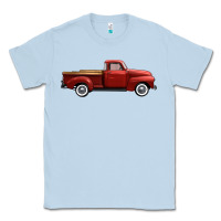 Dusty Blue western red truck right side view Classic Tee - FaDigitalArtStudio