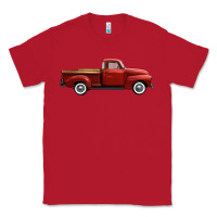 Red western red truck right side view Classic Tee - FaDigitalArtStudio