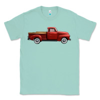 Seafoam western red truck right side view Classic Tee - FaDigitalArtStudio