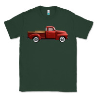 Sports Green western red truck right side view Classic Tee - FaDigitalArtStudio