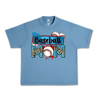 Pebble Blue baseball mom with leopard Urban Heavy Tee - Zillion Design Studio