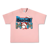 Salmon baseball mom with leopard Urban Heavy Tee - Zillion Design Studio