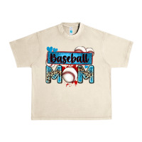Sandshell baseball mom with leopard Urban Heavy Tee - Zillion Design Studio