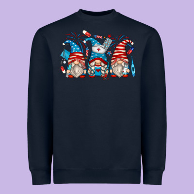 American Nurse Gnomes Heavyweight Sweatshirt Designed By Zillion Design Studio