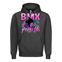 Charcoal Heather bmx princess Zipper Hoodie - AdoDesignShop