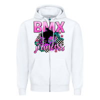 White bmx princess Zipper Hoodie - AdoDesignShop