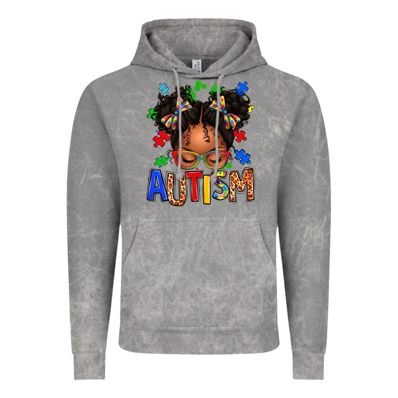Autism Afro Girl Vintage Hoodie by texasbilliewilder | Teevron