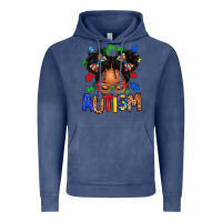 Vintage Denim autism afro girl Vintage Hoodie - texasbilliewilder