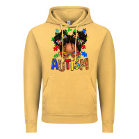 Vintage Mustard autism afro girl Vintage Hoodie - texasbilliewilder
