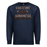 Navy caffeine & kindness Premium Sweatshirt - MaliasSmallBusiness
