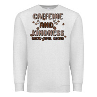 Oatmeal Heather caffeine & kindness Premium Sweatshirt - MaliasSmallBusiness