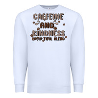 White caffeine & kindness Premium Sweatshirt - MaliasSmallBusiness