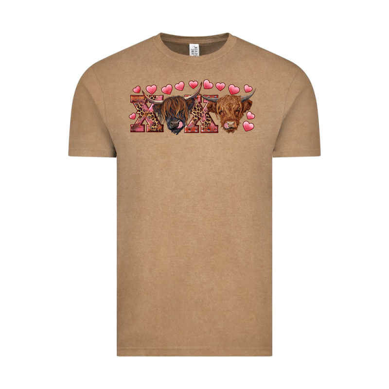Xoxo Highland Cows Vintage Tee by RanaPortraitStore | Teevron