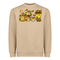 Mushroom sunflower coffee cups Heavyweight Sweatshirt - texasbilliewilder