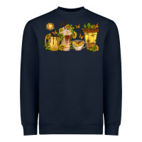 Navy sunflower coffee cups Heavyweight Sweatshirt - texasbilliewilder